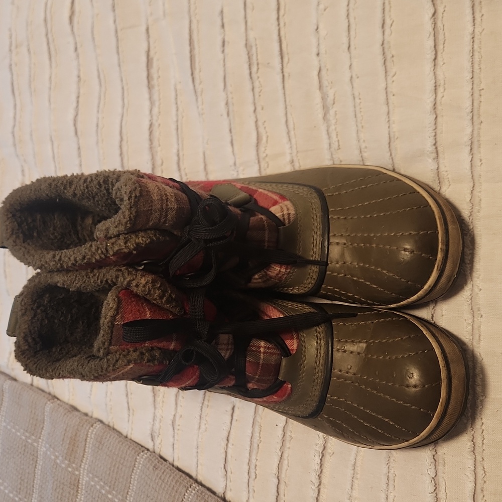 Sorel Trivoli Insulated Rain Duck Boots. Lace Up Winter Boots - Picture 2 of 6